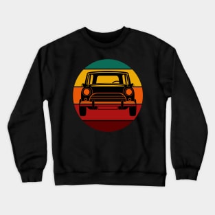 Vintage Sunset Small Car Retro Design Crewneck Sweatshirt